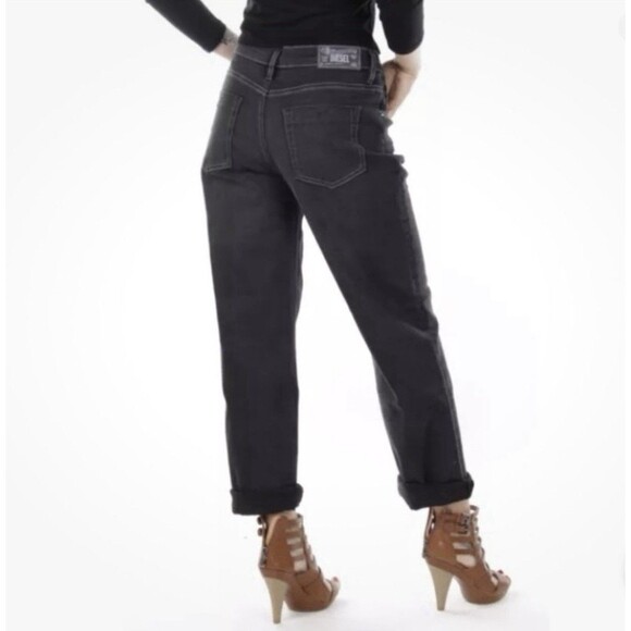 Diesel Black Niclah Regular Straight High Waist Stretch Jean Women’s Size 28-32 - Picture 3 of 14